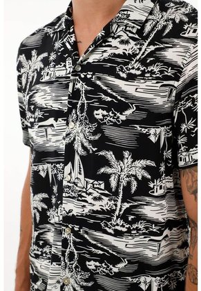 Tennis Camisa Tipo Bowling Estampada Para Hombre