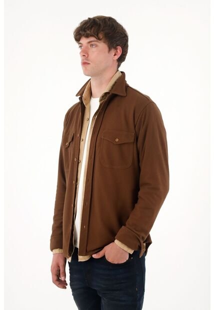 Tennis Buzo Tipo Camisa Café Para Hombre