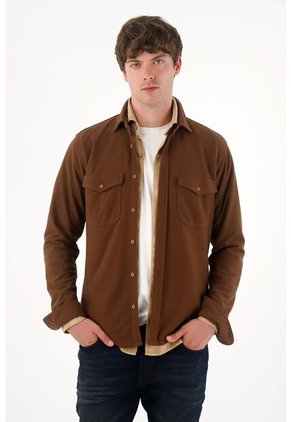 Tennis Buzo Tipo Camisa Café Para Hombre