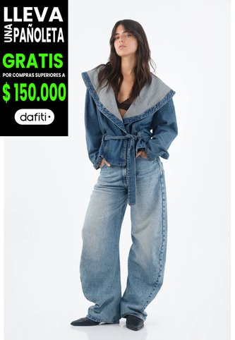 Tennis Chaqueta Para Mujer En Algodón Azul Holgada Con Cuello Amplio Tennis