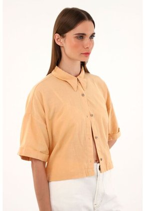 Tennis Camisa Manga Corta Naranja Para Mujer