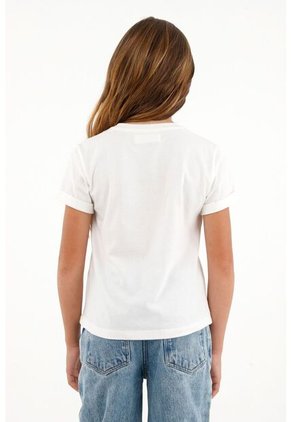 Camiseta Crudo Estampada Para Niña