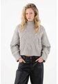 Tennis Buzo Con Tejido Trenzado Gris Para Mujer de Tennis