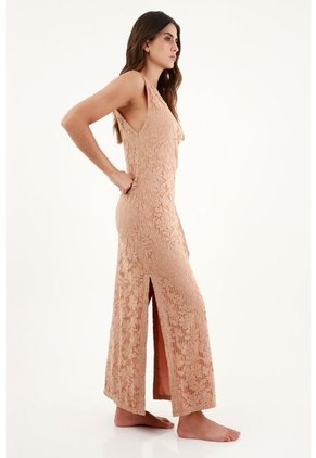 Vestido Recto Café Para Mujer