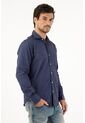 Tennis Camisa Azul Oscura Regular Fit Preteñida Para Hombre de Tennis