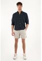 Tennis Bermuda Gris Con Cordón Ajustable Para Hombre de Tennis