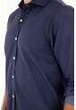 Tennis Camisa Azul Oscura Regular Fit Preteñida Para Hombre de Tennis
