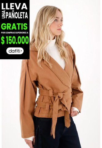 Tennis Abrigo Corto Tipo Trench Café Para Mujer Tennis