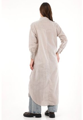 Tennis Camisa Larga Con Estampado De Rayas Para Mujer