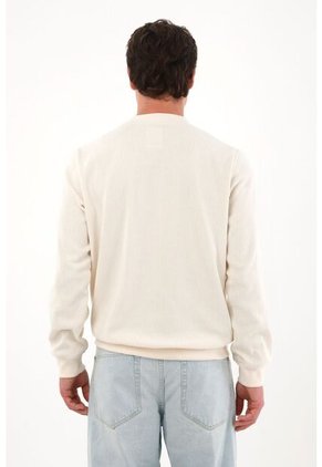 Buzo Manga Larga En Tela Afelpada Crudo Para Hombre