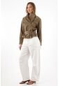 Tennis Jean Horseshoe Tiro Bajo Crudo Para Mujer de Tennis