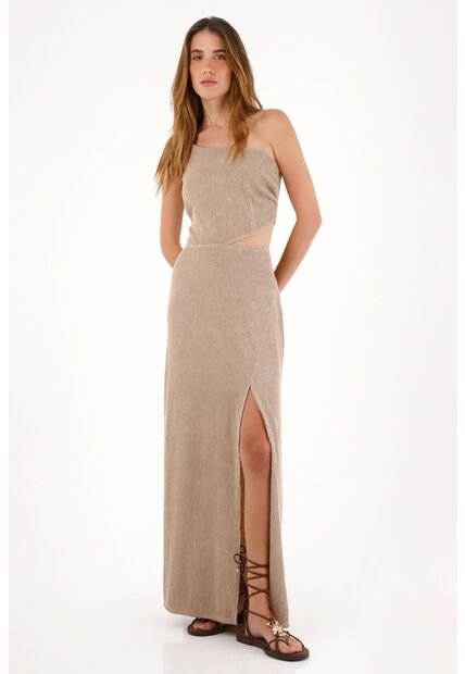 Tennis Vestido Con Cut Out Y Textura Crudo Para Mujer