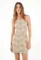 Tennis Vestido Corto Con Detalles De Brillo Verde Para Mujer de Tennis