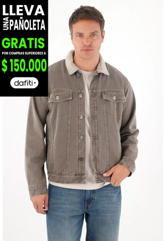 Tennis Chaqueta Tipo Trucker En Denim Gris Para Hombre Tennis
