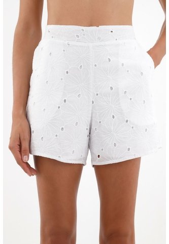 Tennis Bermuda En Ojalillo Blanca Para Mujer Tennis