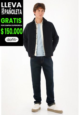 Tennis Abrigo Tipo Trucker Black Denim Para Hombre Tennis