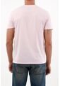 Camiseta Rosada Con Mini Raqueta Bordada Para Hombre de Tennis