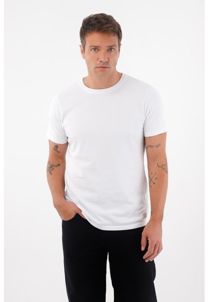 Tennis Camiseta En 100% Algodón Blanca Para Hombre