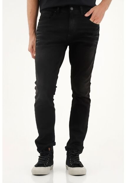 Tennis Jean Nudy Negro Cinco Bolsillos Para Hombre