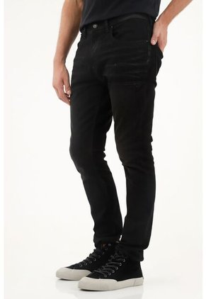 Tennis Jean Nudy Negro Cinco Bolsillos Para Hombre