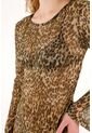 Vestido Largo Traslúcido Animal Print Para Mujer de Tennis