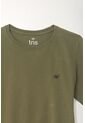 Camiseta Verde Cuello Redondo Para Niño de Tennis