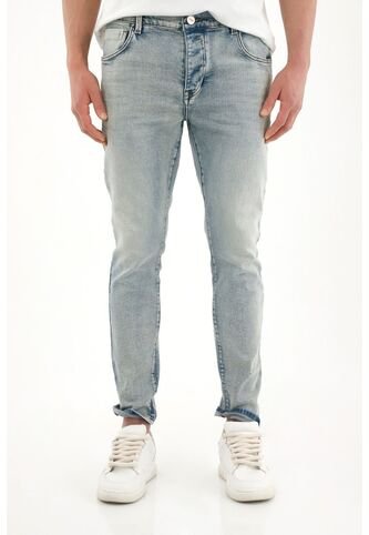 Tennis Jean Skinny De Tiro Medio Tono Claro Para Hombre Tennis