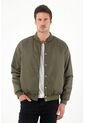 Chaqueta Bomber Fit Verde Para Hombre de Tennis