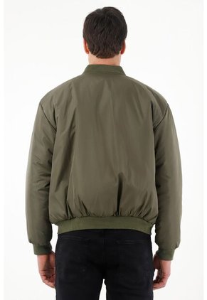 Chaqueta Bomber Fit Verde Para Hombre