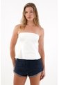 Tennis Camisa Strapless De Silueta A Crudo Para Mujer de Tennis