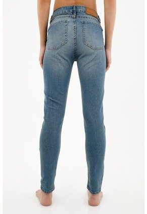 Tennis Jean Super Slim Azul Para Mujer