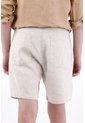 Tennis Bermuda Chino Con Textura Natural En Lino Beige Crudo Para Hombre de Tennis