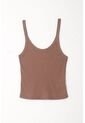 Tennis Camiseta De Tiras Ajustada Café Para Mujer de Tennis