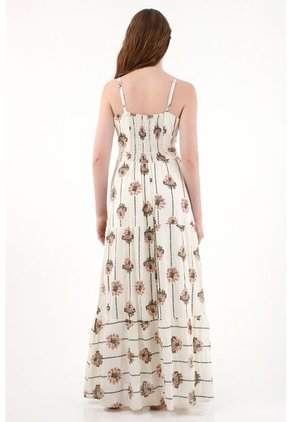 Tennis Vestido Largo Con Estampado Floral Para Mujer