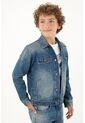 Chaqueta Estilo Trucker Azul Para Niño de Tennis