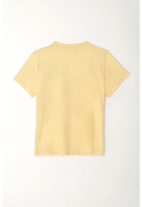 Tennis Camiseta Básica Cuello En V Amarilla Para Mujer