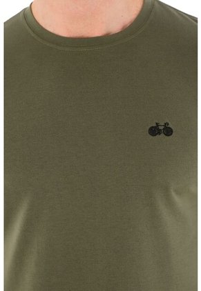 Tennis Camiseta Básica Con Bordado Localizado Verde Para Hombre