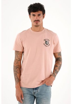 Camiseta Manga Corta Rosada Para Hombre