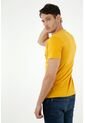 Camiseta De Hombre, Cuello Redondo Manga Corta, Con Estampado Tropical Vides, Color Amarillo de Tennis