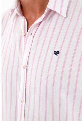 Tennis Camisa Rosada Manga Corta Para Hombre