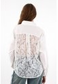 Tennis Camisa Amplia Con Encaje Crudo Para Mujer de Tennis