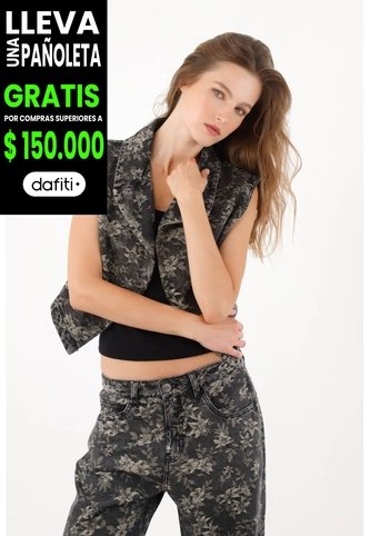 Tennis Chaleco Corto Tipo Blazer Algodón En Negro Para Mujer Tennis