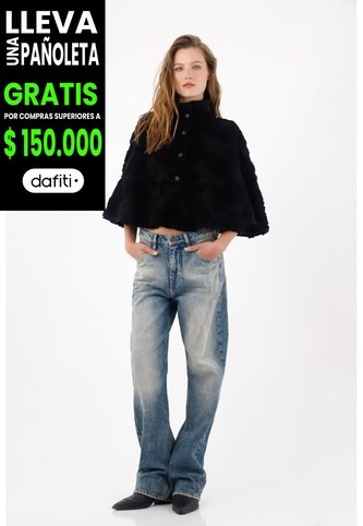 Tennis Capa Holgada Con Textura En Relieve En Algodón Negro Para Mujer Tennis