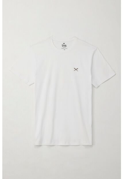 Tennis Camiseta Básica Con Mini Print Blanca Para Hombre