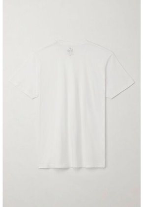 Tennis Camiseta Básica Con Mini Print Blanca Para Hombre
