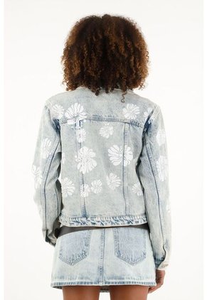 Chaqueta Crop Con Estampados Y Apliques Para Mujer