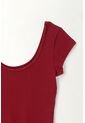Tennis Camiseta En Rib Ajustada Roja Para Mujer de Tennis