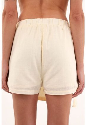 Falda Short Crudo De Apariencia Lino Para Mujer