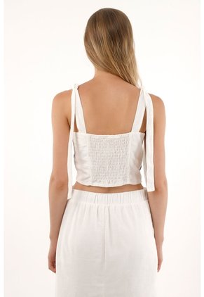 Tennis Camisa Crop Con Diseño De Palmeras Para Mujer
