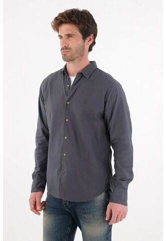 Tennis Camisa Clásica Manga Larga Azul Para Hombre Tennis